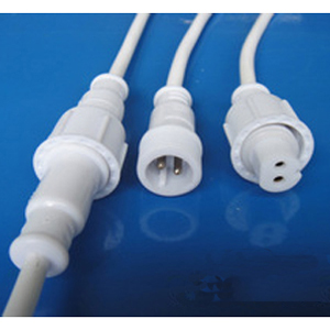 2-Wire Waterproof Push In Male Female Connector Cable Set